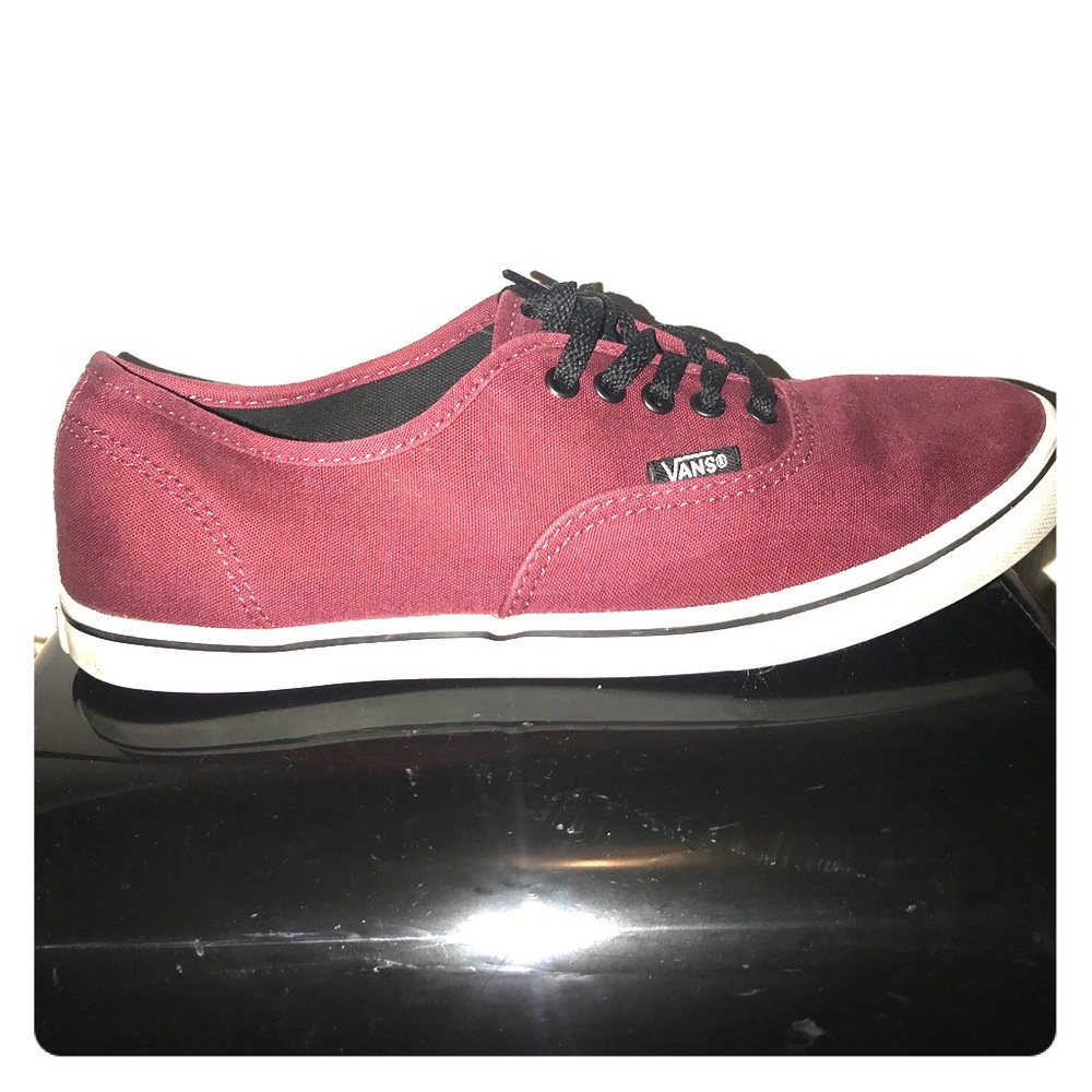 Maroon/burgundy vans!
